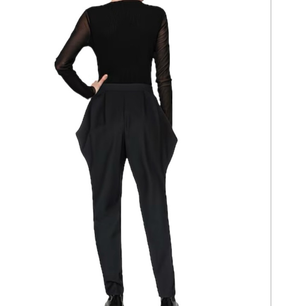 Celine Tuxedo Zouave Women’s Black 100% Wool Structured Balloon Pants Size 36 S - Picture 3 of 14